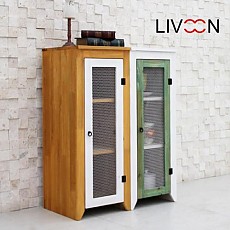 [리브온(LIVOON)] 원목 메쉬 장식 수납장