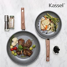 [kassel] 스타크 명품 스톤코팅 인덕션(IH) 후라이팬 궁중팬 2종세트[28cm 후+28cm 궁중]